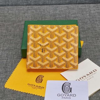 Goyard Goyardine Victoire Bifold Wallet Yellow