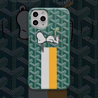 Goyard Goyardine Saint Louis X Snoopy iPhone Case Green
