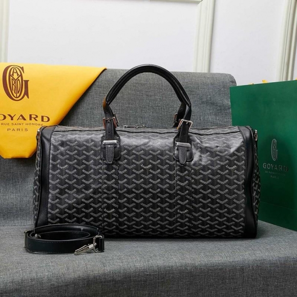 Goyard Croisiere Cloth Travel Bag Black