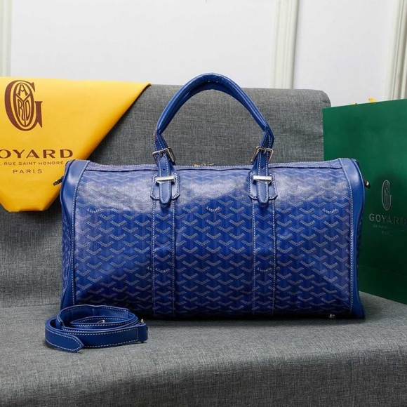 Goyard Croisiere Cloth Travel Bag Blue